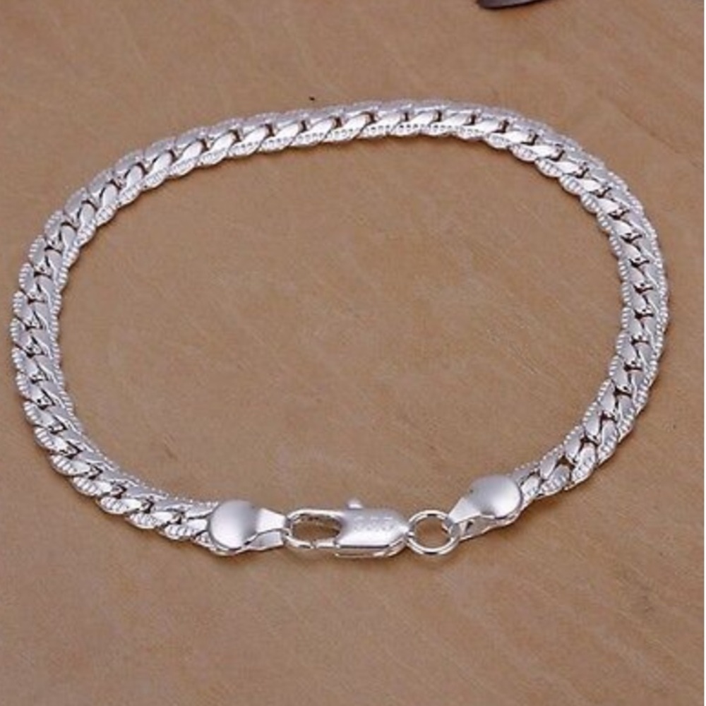 925 Silver 5MM snake chain Bracelet jewelry women